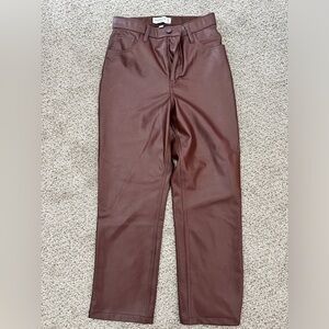 Abercrombie & Fitch 90’s Straight Ultra High Rise Leather Pants